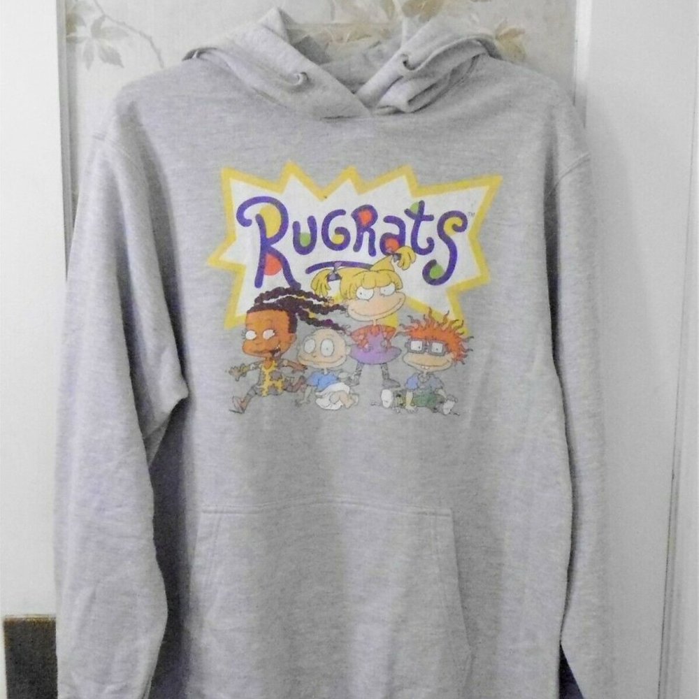 Rugrats Gray Pullover Hoodie,Size M Unisex